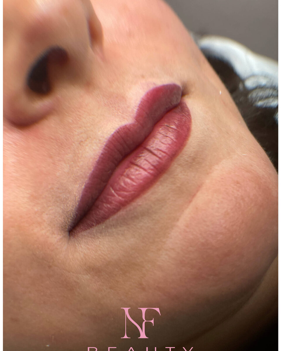 Ergebnis einer Lippenpigmentierung (Aquarell Lips) bei NF Beauty